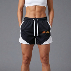 Shorts para Mujer OEM de Alta Calidad, Tela de Algodón Grueso, Logotipo Bordado Personalizado, Cintura Elástica, Transpirable y Ecológico - Product Image 1