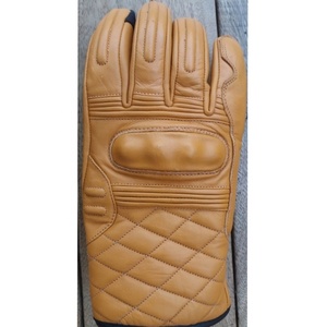 Guantes de Carreras Unisex de Cuero Amarillo de Alta Calidad, Nuevo Estilo, Transpirables, Impermeables, Compatibles con Pantalla Táctil, Hechos en EE. UU. - Product Image 4