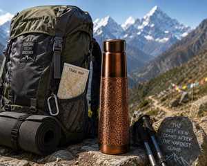 Handmade Copper <b>Water</b> <b>Bottle</b> Traditional Tumbler Drinking <b>Bottle</b> with Custom Logo for <b>Bulk</b> Orders Export Supply for All Occasion - Product Image 2