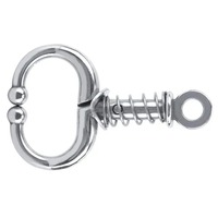 Anneau de nez en acier inoxydable argenté pour bovins, avec pince à ressort à verrouillage automatique, accessoire d'élevage