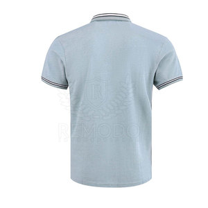 Service OEM, maillot d'entraînement personnalisé, style tendance, 100% coton, respirant, manches courtes, polos à col haut pour hommes - Product Image 2