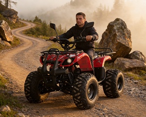 <span class=keywords><strong>Quad</strong></span> électrique tout-terrain pour jeunes <span class=keywords><strong>1000W</strong></span> <span class=keywords><strong>48V</strong></span> 20AH avec moteur à arbre de transmission et batterie, pneus tout-terrain - Product Image 1