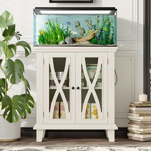 Supporto per Acquario Decorativo Stile Fattoria da 20 Galloni con Prese di Corrente (4 AC, 2 USB), Ripiani Regolabili e Imballaggio Personalizzato - Product Image 6