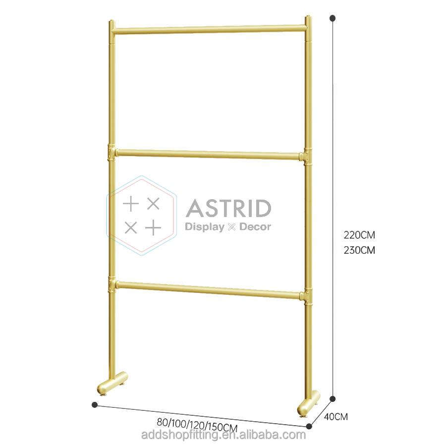 1 pc gold rack + 100 pcs hair hangers