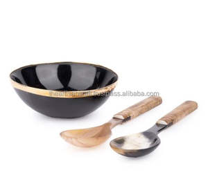 Cuenco de cuerno para servir, cuerno Natural cuenco de hecho a mano, plato de servicio decorativo rústico, utensilios de cocina ecológicos únicos, cuenco de estilo Tribal - Product Image 3