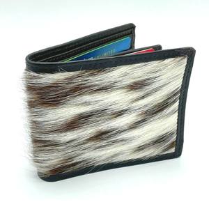 Portefeuille Homme en Cuir Véritable Slim Longue Forme Élégant Métallique avec Fourrure, Portefeuille Court en Cuir de Vachette Multi-Premium pour Hommes - Product Image 6