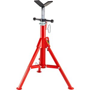 Supporto per tubo testa a V altezza regolabile 28-52 pollici 2500 LB capacità acciaio Jack Stand portatile pieghevole 1/2 12 componenti industriali - Product Image 1