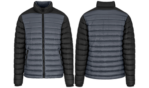Men's <b>Casual</b> Puffer <b>Jacket</b> Quilted Warm Winter Lightweight Full Zip Stand Collar Solid Color Outdoor Insulated <b>Jacket</b> - Product Image 2