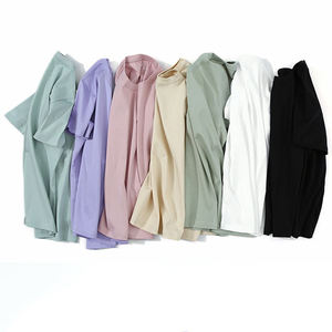 เสื้อยืดโอเวอร์ไซส์ผู้ชายทรงปกติ ผ้าโพลีเอสเตอร์/คอตตอน 240 GSM ตัดเย็บแบบไหล่ตก ความยาวครอป พิมพ์โลโก้ได้ตามต้องการ ผ้าไม่ยับ - Product Image 6