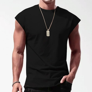 Débardeur Homme Personnalisé OEM Col Rond Sans Manches Décontracté Uni pour l'Été – Idéal Sport, Gym et Style Hippie – Vente en Gros - Product Image 5