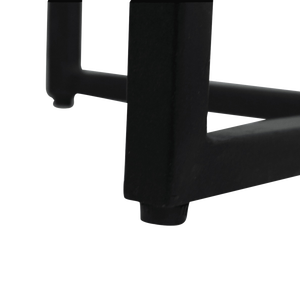 Mesa consola media luna Vandana Elara Terra en mármol blanco y metal - Product Image 4