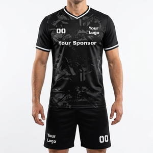 Conjunto de Uniforme de Fútbol Ecológico Personalizado, Malla Sublimada de Primera Calidad, Transpirable, Impermeable, de Secado Rápido, Kit de Entrenamiento para Equipo, Unisex - Product Image 6