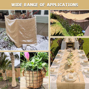 ผ้ากระสอบป่านรักษ์โลกขนาด 12 นิ้ว x 10 เมตร สำหรับพันต้นไม้ ป้องกันสวน ตกแต่งงานแต่งงานกลางแจ้ง - Product Image 6