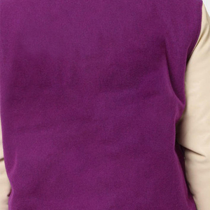 OEM Custom Purple Wool Body Cream Leather Sleeve <b>Varsity</b> <b>Bomber</b> <b>Jacket</b> <b>Men</b> Streetwear College Baseball <b>Jacket</b> Wholesale - Product Image 5