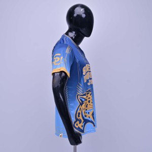 Camiseta de Fútbol Sublimada de los Southern University Jaguars, Unisex, Manga Corta, Cuello de Béisbol, Poliéster que Absorbe la Humedad, Deportiva - Product Image 4