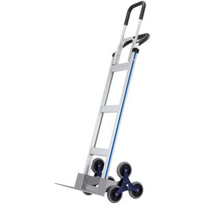 Carrello a mano in alluminio con capacità di carico di 250 kg e doppie maniglie per salire le scale, telaio integrato, ruote in gomma antiscivolo - Product Image 1