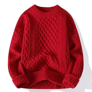 OEM <b>Men</b> Knitted Sweater O-Neck Pullover Solid Color Long Sleeve Loose Fit Spring Sweater Manufacturer - Product Image 5