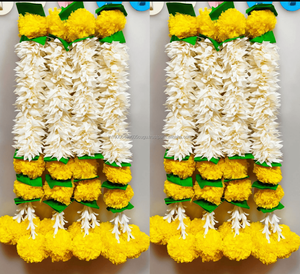 Nhân tạo hoa nhài Cúc Vạn Thọ lá vòng hoa đám cưới Vòng hoa tân gia ủng hộ trang trí nội thất ngôi đền trang trí nội thất treo tường - Product Image 1