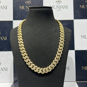 Cadena de Diamantes Cultivados en Laboratorio con Certificación IGI de Lujo, Chapada en Oro, Pasa el Test de Diamantes, Collares de Diamantes Personalizados, Estilo Hip Hop 925 - Product Image 5