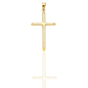 Colgante de cruz latina chapado en oro de 18 quilates, joyería de moda elegante para uso diario, logotipo de embalaje personalizado, regalo cristiano religioso - Product Image 4