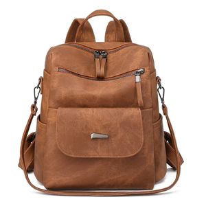 Mochila de Cuero Vacuno Genuino para Mujer, Bolso de Cuero de Lujo de Alta Calidad, para Uso Diario, Viajes y Actividades al Aire Libre, con Logotipo Personalizado - Product Image 1