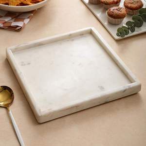 Plato de Servir de Mármol Ecológico de Lujo Vintage, Apto para Alimentos, Duradero, para Platos, Postres, Filetes, Bocadillos, Fiestas, Restaurantes, Vajilla - Product Image 3