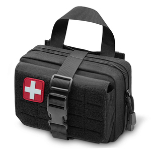 Bolsa Médica Táctica Impermeable Negra para Primeros Auxilios, Bolsa Compacta para Equipo de Emergencia con Correas MOLLE y Hebilla de Liberación Rápida - Product Image 6