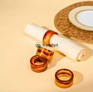 Anneaux de serviette de table élégants en résine - Décoration de table décorative haut de gamme, durable et écologique par Tradebyd - Product Image 6