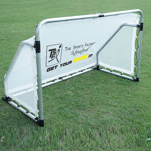 ประตูฟุตบอลพับได้ TSFI TST-AGM01 ทำจากอลูมิเนียม สีเงินขาว ขนาดมาตรฐาน สำหรับฝึกซ้อมและเล่นกีฬา - Product Image 1