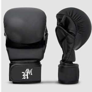 ถุงมือ MMA คุณภาพสูง MOQ ต่ำ พร้อมที่จับมือ หนังเทียม ระบายความชื้นได้ดี-ถุงมือชกมวยสำหรับผู้ใหญ่แบบยูนิเซ็กซ์ บริการ OEM แบบกำหนดเองได้ - Product Image 1