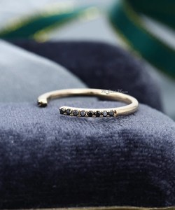 New Design Fashion Jewelry 925 Sterling Silver Black Diamond <b>Open</b> <b>Ring</b> <b>Open</b> Style Mid-century <b>Ring</b> for Women Anniversary Gift - Product Image 3