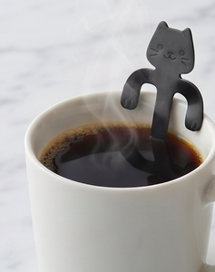 Cuillères Hugging Kitty en acier inoxydable, design mignon, compatibles lave-vaisselle, ensemble de couverts en métal pour café, thé et fêtes - Product Image 4