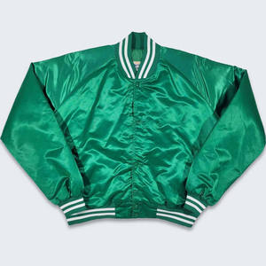 Blouson Bomber Satin Personnalisé pour Homme, Blouson Universitaire Style Letterman, Impression de Patch Logo d'Équipe, Broderie, Fournisseur de Vêtements en Gros - Product Image 2