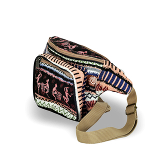 Lamatar1 Men's Multi-Color Bohemian Eco-Friendly Portable Lightweight Fanny Bag <b>Backpack</b> with Durable Design Made in Nepal - Product Image 2