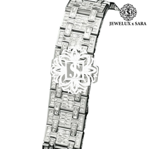 Reloj de Acero Inoxidable con Incrustaciones de Moissanita de Primera Calidad, Accesorio de Joyería Hip Hop para Conciertos, Fiestas y Eventos de Alfombra Roja - Product Image 6