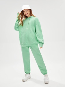 Nouvel Arrivage – Sweats à Capuche Oversize pour Femmes, Épaules Tombantes, Coton Lourd 100%, Manches Longues, Lettres Imprimées - Product Image 4