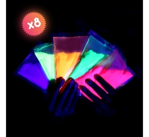 Paquetes de Polvo Impermeable de Color Neón, Material Natural, Desechables, Decoraciones para Fiestas de Halloween al Aire Libre, Uso para Adultos, Vibrantes - Product Image 6