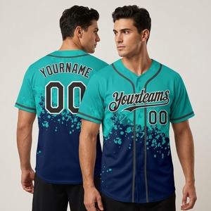 Camiseta Deportiva Unisex Personalizada Sublimada para Béisbol y Sóftbol, Manga Corta, Cierre de Botones, Nombre del Equipo, Número del Jugador - Product Image 4