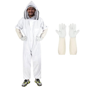 Traje de Apicultura con Velo Protector y Mangas Largas, Anti-Picaduras, Ventilado, para Manipulación de Abejas, Cosecha de Miel y Uso en Apicultura - Product Image 1