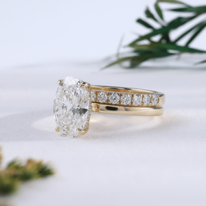 Anillo de Compromiso con Diamante de Corte Ovalado, Oro Sólido, Diamante Natural con Certificado GIA, Joyería Clásica para Mujer - Product Image 4