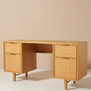 Console de rangement artisanale en teck pour villa - Product Image 1