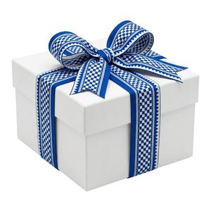 ริบบิ้นผ้าแจ็คการ์ดสีน้ำเงินรอยัล ขนาด 31 มม. สีเงินขาว จากนีลกามัล อินดัสทรีส์ คุณภาพพรีเมียม สำหรับตกแต่งขอบชุดยูนิฟอร์มและเสื้อผ้า - Product Image 3