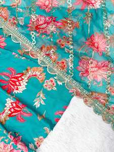 SGF-PRESENTA EL NUEVO TRAJE ANARKALI DE CORTESO DE CAMISETA CON ESTAMPADO FLORAL Y MODELO REAL PARA LA PRÓXIMA TEMPORADA DE FESTIVALES - Product Image 4