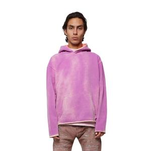 Hot Selling <b>Men</b> Acid Washed Oversized Hoodies Customized Logo Printing Streetwear Hooded <b>Sweatshirt</b> Sun Faded ODM Breathable - Product Image 1