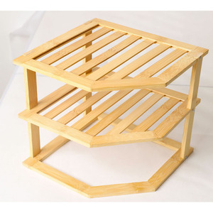 Estante de Almacenamiento de Cocina Moderno de Bambú de un Solo Nivel - Product Image 4