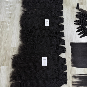 Extensiones de Cabello Humano Vietnamita Natural Ondulado con Cutícula Alineada, Color Negro Natural, de la Marca Sun Hair Company - Product Image 4