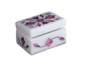 Caja de Mármol Blanco I Caja de Accesorios de Nácar I Caja de Almacenamiento Hecha a Mano I Caja de Exportación al por Mayor I Joyero - Product Image 2