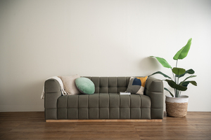 Modern Midcentury Three Seater Sectional Fabric <b>Sofa</b> Track <b>Pet</b> Friendly Upholstered Solid Wood Base for Living Room Apartment - Product Image 6