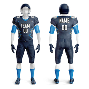 Nouvelle conception d'uniforme de football américain, haute qualité, meilleur prix, personnalisé, 100% polyester respirant, uniformes à manches courtes imprimés - Product Image 4