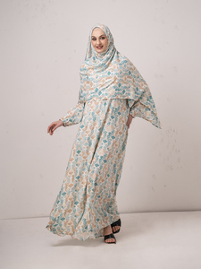 Vestido Hijab Personalizado de Fábrica, Estampado Floral, Alta Calidad, Abaya Islámica para Oración, Dubai, Eid, Musulmán, Árabe, Elegante para Mujer - Product Image 1